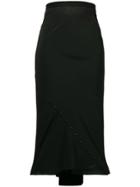 Rick Owens High Rise Pencil Skirt - Black