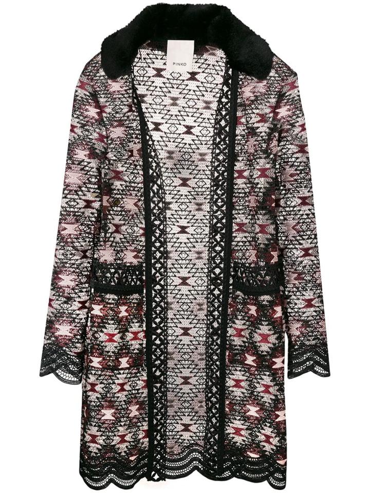Pinko Navajo Macramé Kimono - Red