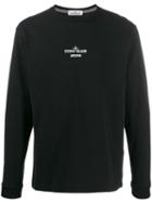 Stone Island Logo Long-sleeve Top - Black