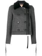 No21 Checked Double Breasted Jacket - Grey