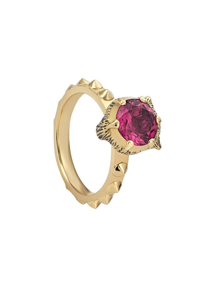 Gucci 18kt Yellow Gold Le Marché Des Merveilles Diamond And Tourmaline