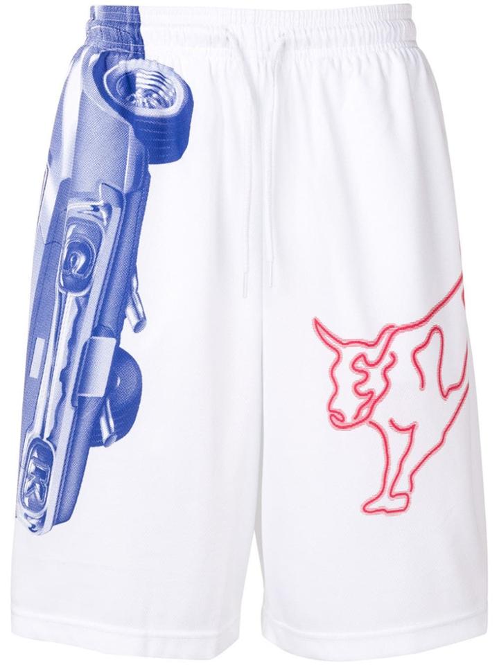 Calvin Klein Jeans Est. 1978 Modernist Graphic Track Shorts - White
