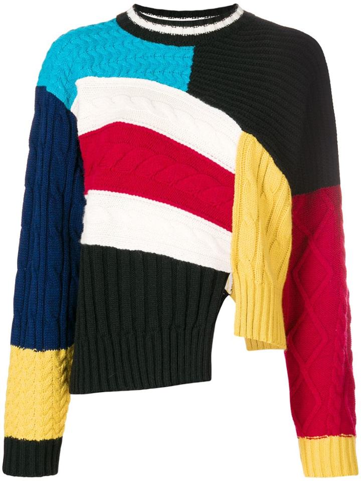 Msgm Colourblock Sweater - Black