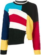 Msgm Colourblock Sweater - Black