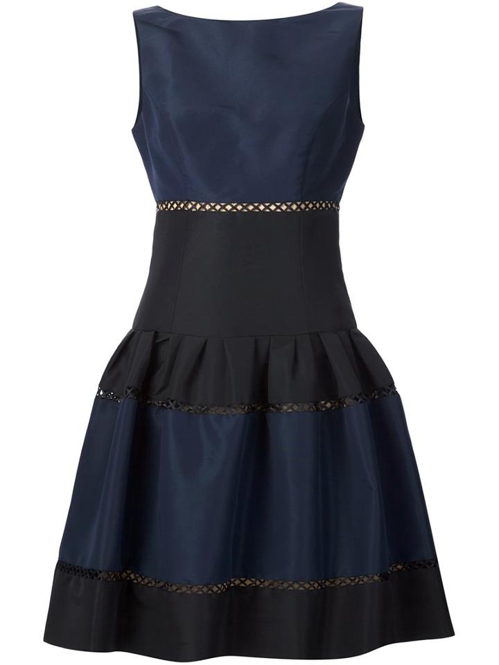 Carolina Herrera V-back Flared Short Dress