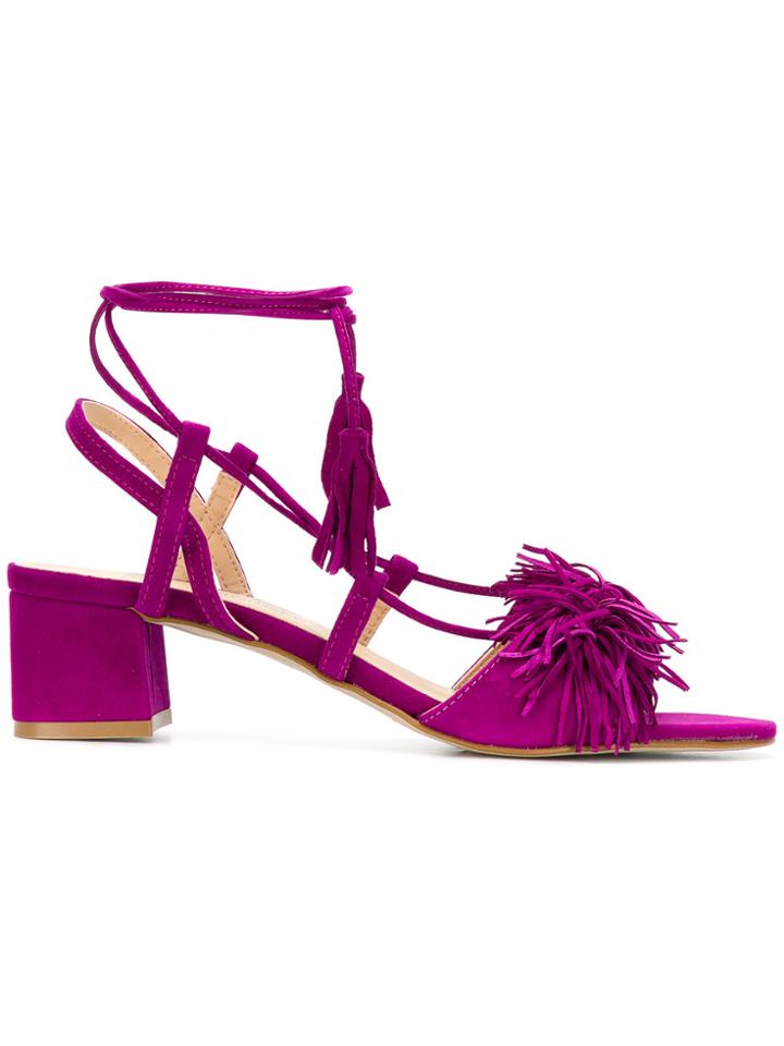 Rebecca Minkoff Tassel Detail Sandals - Pink & Purple