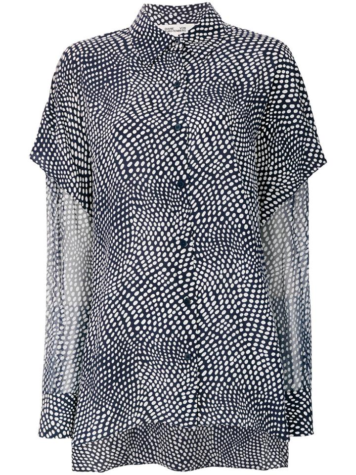 Diane Von Furstenberg Printed Blouse - Blue