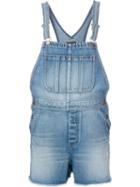 Saint Laurent Dungarees Shorts, Women's, Size: 28, Blue, Cotton