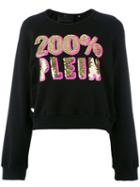 Philipp Plein - Logo Sweatshirt - Women - Cotton - L, Women's, Black, Cotton