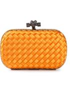 Bottega Veneta Knot Box Clutch, Women's, Yellow/orange, Rayon