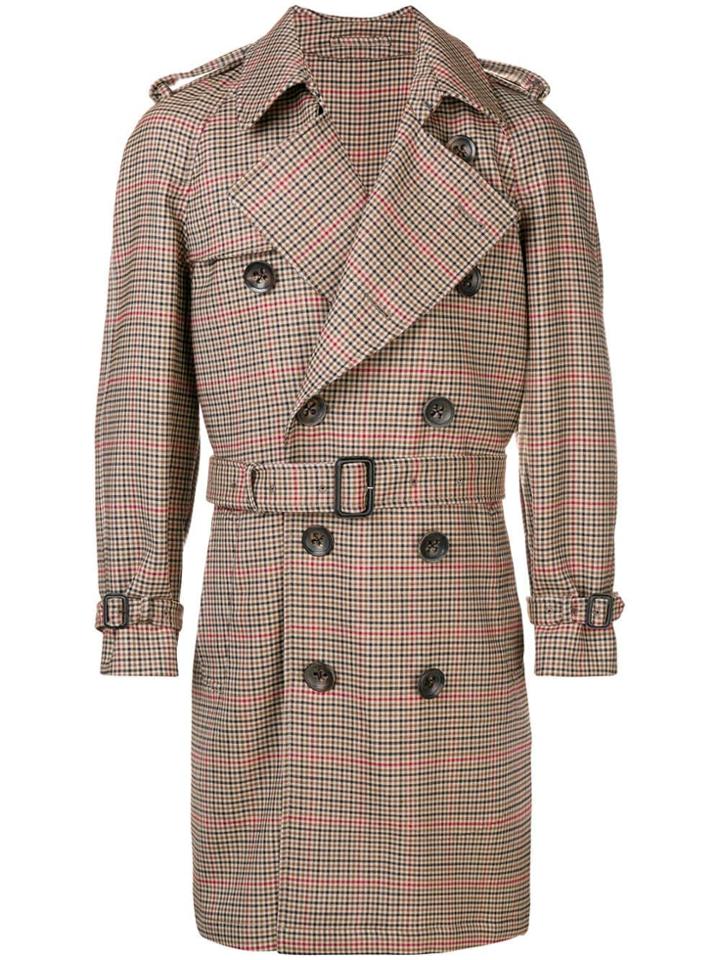 Gabriele Pasini Double Breasted Trench Coat - Nude & Neutrals