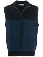 N.peal Zipped Knitted Waistcoat - Blue