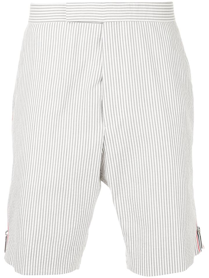 Thom Browne Seersucker Striped Shorts - Grey