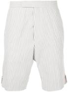 Thom Browne Seersucker Striped Shorts - Grey
