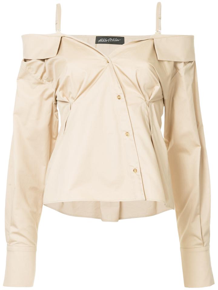 Anna October Off-shoulder Shirt - Brown
