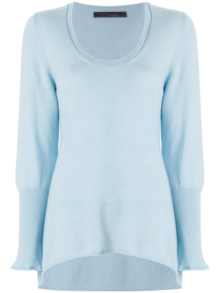 Incentive! Cashmere Scoop Neck Jumper - Blue