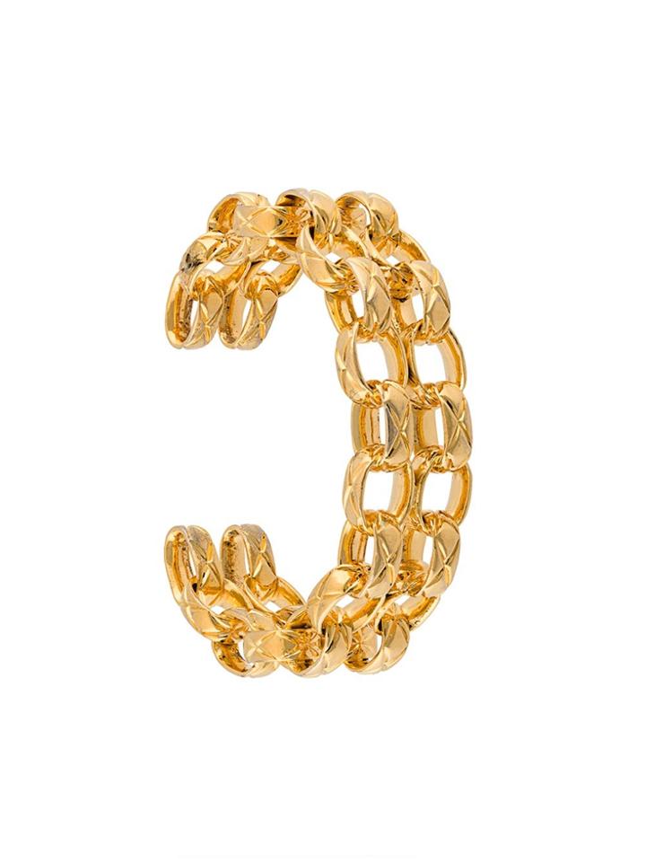 Chanel Vintage Chain Link Cuff - Yellow & Orange
