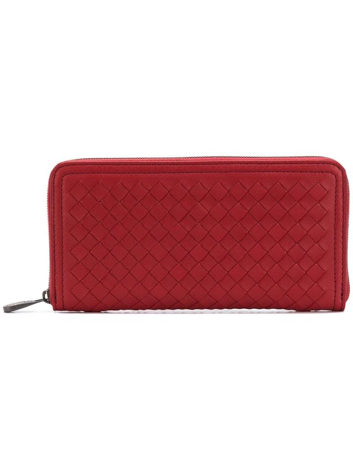 Bottega Veneta Zip-around Wallet - Red