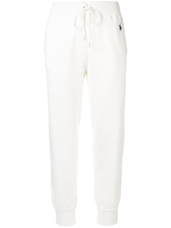 Polo Ralph Lauren Logo Embroidered Sweatpants - White
