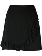 Vivetta Ruffled Hem Skirt, Women's, Size: 42, Black, Viscose/acetate/polyester