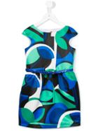Loredana Optical Print Dress, Girl's, Size: 8 Yrs, Green