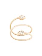 Zoë Chicco 14kt Yellow Gold Two Pear Diamonds Wrap Ring