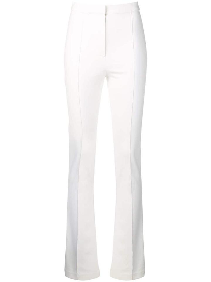 Patrizia Pepe Creased Flared Trousers - White
