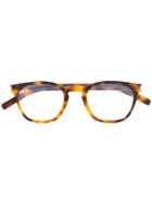 Saint Laurent Eyewear Square Frames Glasses - Brown