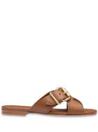 Prada Leather Sandals - Brown