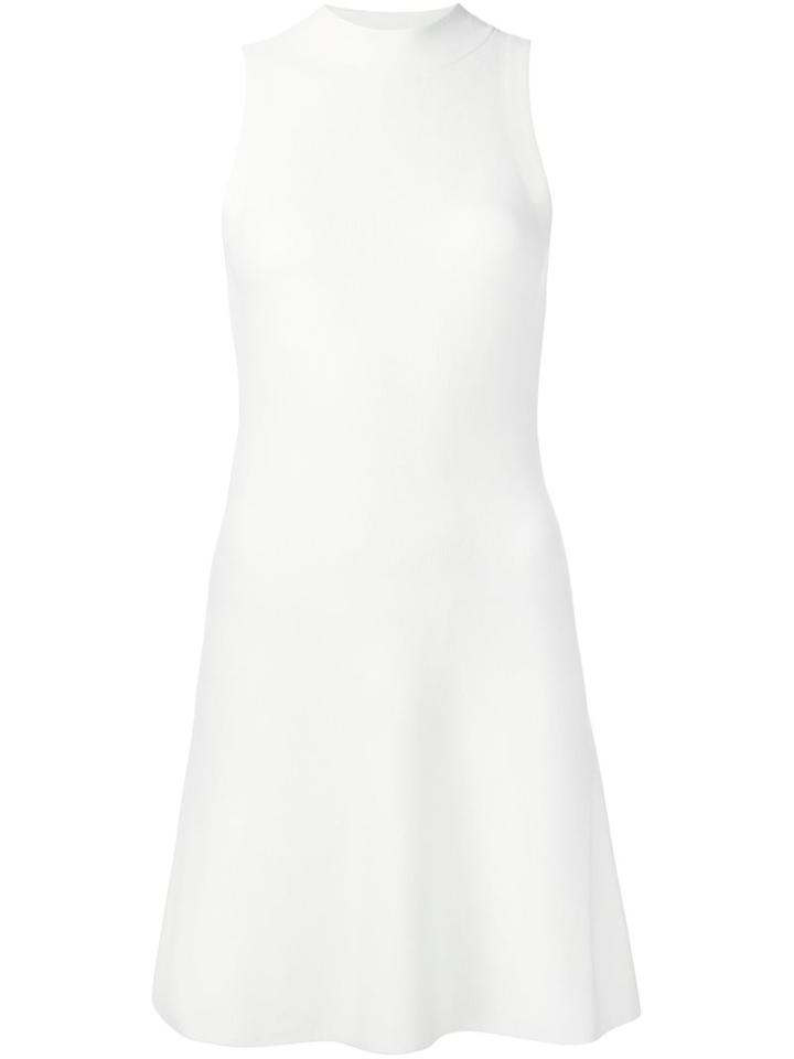 Theory Fit And Flare Mini Dress, Women's, Size: Small, White, Wool