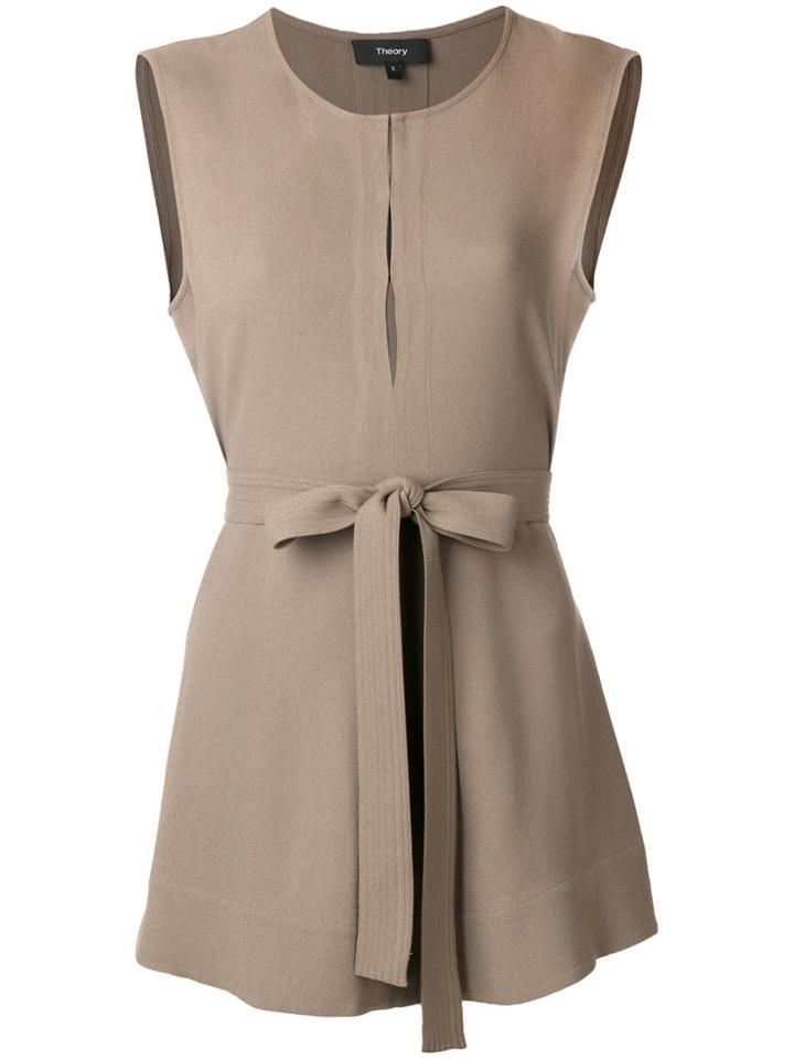 Theory Belted Top - Green
