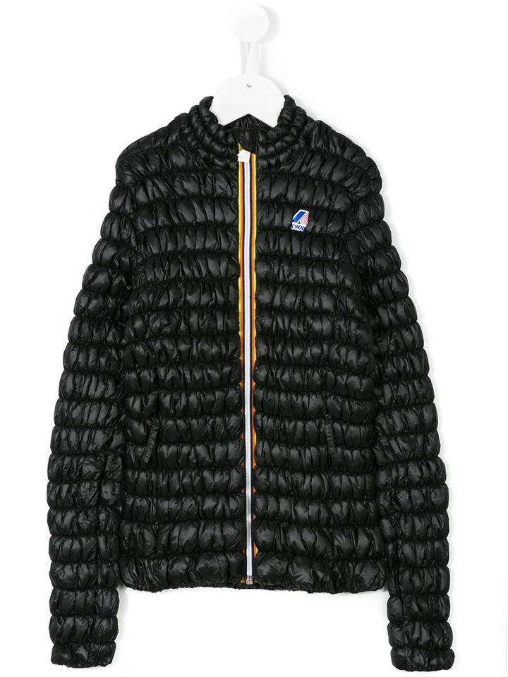 K Way Kids - Quilted Long Sleeve Jacket - Kids - Polyamide/polyester - 14 Yrs, Black