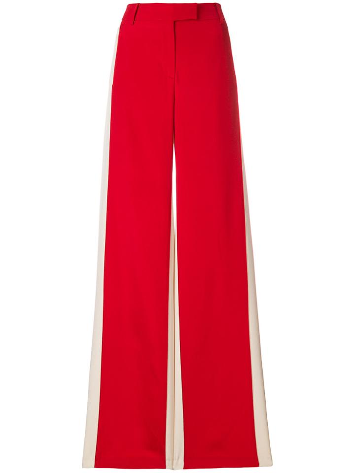 Valentino Side Stripe Palazzo Pants - Red