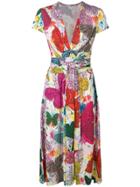 Ultràchic Butterfly Print Dress - Pink