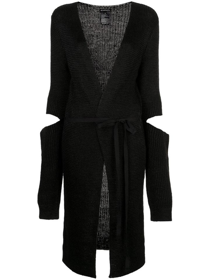 Ann Demeulemeester Detached Longline Cardigan - Black