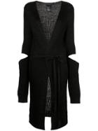 Ann Demeulemeester Detached Longline Cardigan - Black