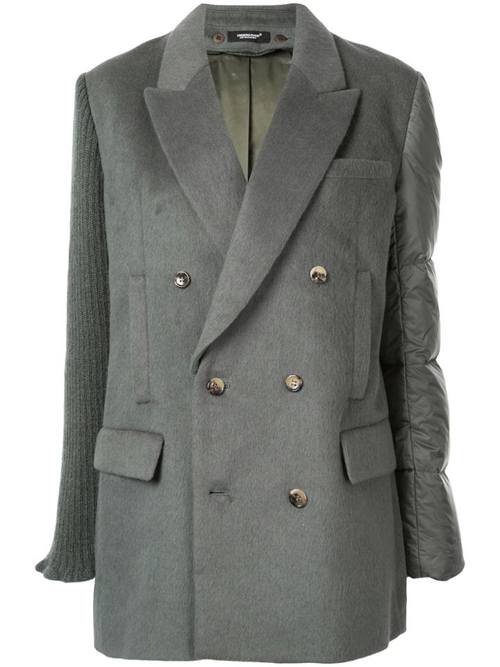 Undercover Contrast Double-breasted Blazer - Green