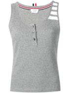 Thom Browne 4-bar Compact Waffle Tank - Grey