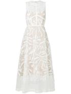 Elie Saab Lace Fit And Flare Dress - White