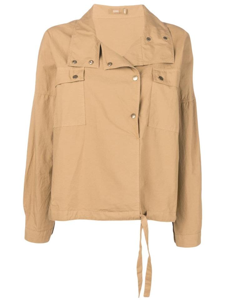 Closed Collared Technical Top - Neutrals