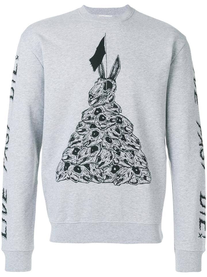 Mcq Alexander Mcqueen Bunny Motif Sweater - Grey
