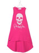 Philipp Plein Junior Teen Skull Embellished Dress - Pink