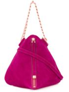 Ginger & Smart - Ravish Evening Shoulder Bag - Women - Suede - One Size, Pink/purple, Suede