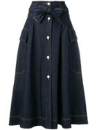 Nina Ricci A-line Denim Skirt - Blue