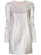 Rachel Zoe Metallic Shirt Dress