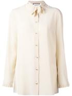 Gucci - Pussy Bow Blouse - Women - Silk - 44, Women's, Nude/neutrals, Silk