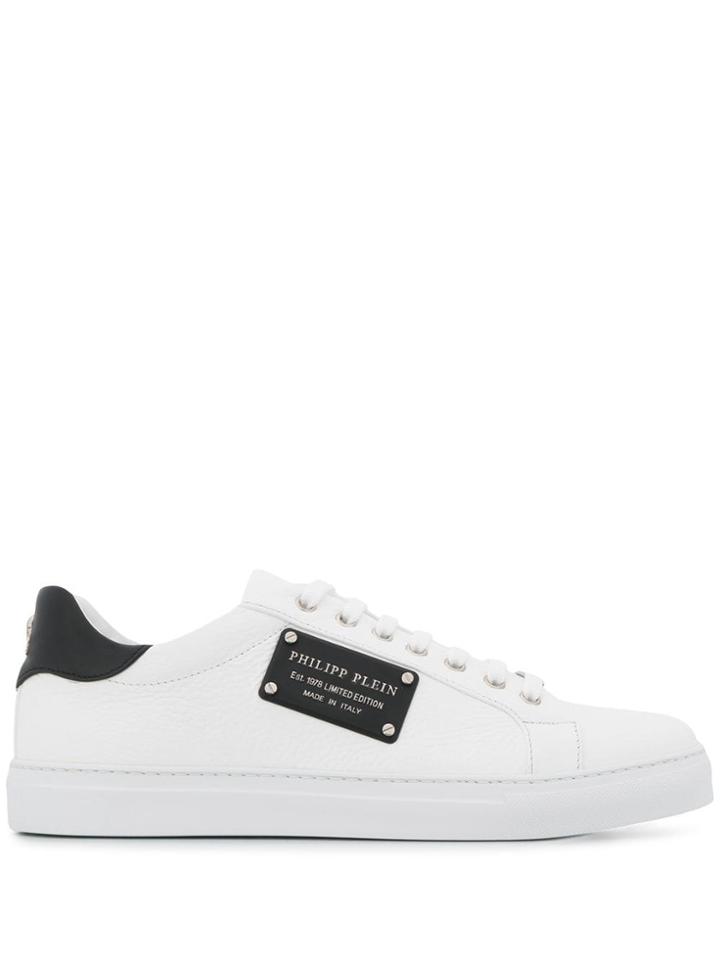 Philipp Plein Plaque Low Top Sneakers - White
