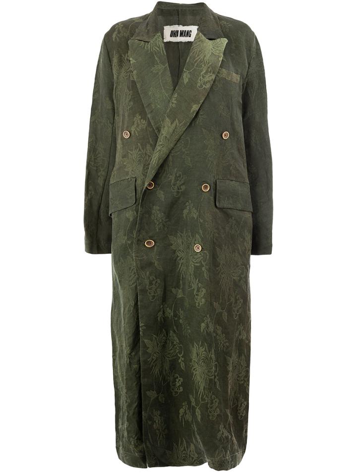 Uma Wang Double Breasted Coat - Green