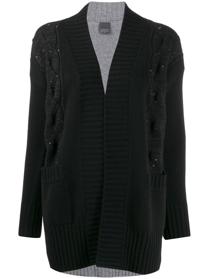 Lorena Antoniazzi Stud Detail Multi-knit Cardigan - Blue