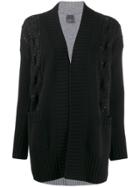 Lorena Antoniazzi Stud Detail Multi-knit Cardigan - Blue